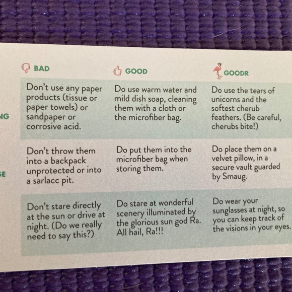 Stylish and Fun goodr Sunglasses in Turquoise  w/White and Pink Accents - Picture 8 of 8